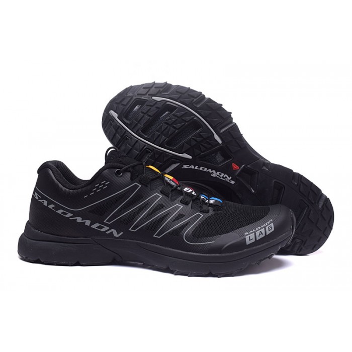 Boren Beginner huiselijk Men's Salomon S-LAB Sense Speed Trail Running Shoes Black Gray-Salomon S-LAB  gtx mid