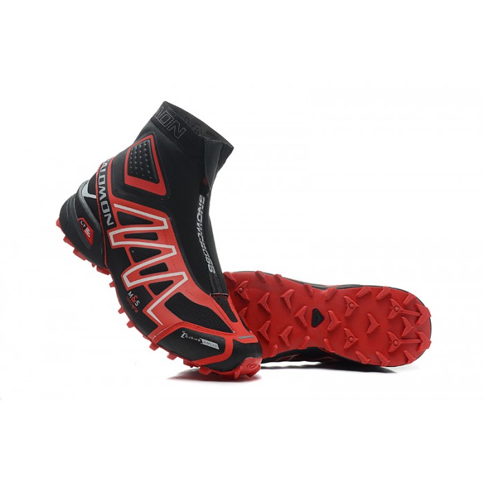 Men's Salomon Snowcross CS Trail Running Shoes Black Red-High-Tech Snowcross