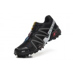 Men's Salomon Speedcross 3 CS Trail Running Shoes In Black Fluorescent