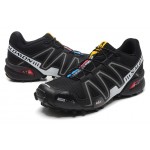 Men's Salomon Speedcross 3 CS Trail Running Shoes In Black Fluorescent