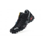 Men's Salomon Speedcross 3 CS Trail Running Shoes In Black Gray
