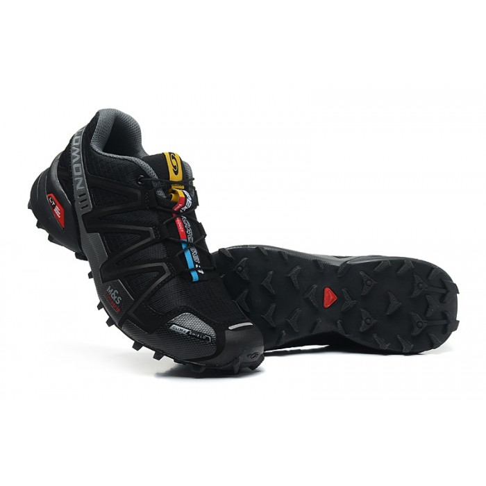 Men's Salomon Speedcross 3 CS Trail Running Shoes Black Gray-Salomon ...