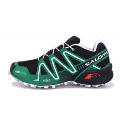 Men's Salomon Speedcross 3 CS Trail Running Shoes In Black Green