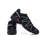 Men's Salomon Speedcross 3 CS Trail Running Shoes In Black White Red