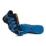 Men's Salomon Speedcross 3 CS Trail Running Shoes In Blue Black