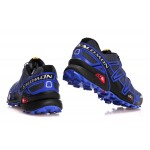 Men's Salomon Speedcross 3 CS Trail Running Shoes In Blue Grey