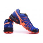 Men's Salomon Speedcross 3 CS Trail Running Shoes In Blue Orange