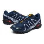 Men's Salomon Speedcross 3 CS Trail Running Shoes In Blue White