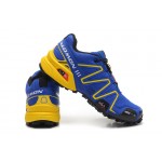 Men's Salomon Speedcross 3 CS Trail Running Shoes In Blue Yellow