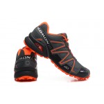 Men's Salomon Speedcross 3 CS Trail Running Shoes In Deep Gray Orange