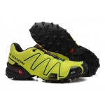Men's Salomon Speedcross 3 CS Trail Running Shoes In Fluorescent Green Black