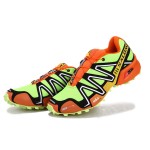 Men's Salomon Speedcross 3 CS Trail Running Shoes In Fluorescent Green Orange