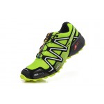 Men's Salomon Speedcross 3 CS Trail Running Shoes In Fluorescent Green Silver