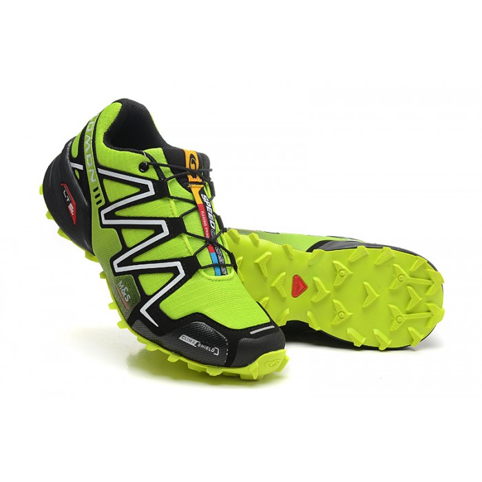 Men's Salomon Speedcross 3 CS Trail Running Shoes Fluorescent Green ...