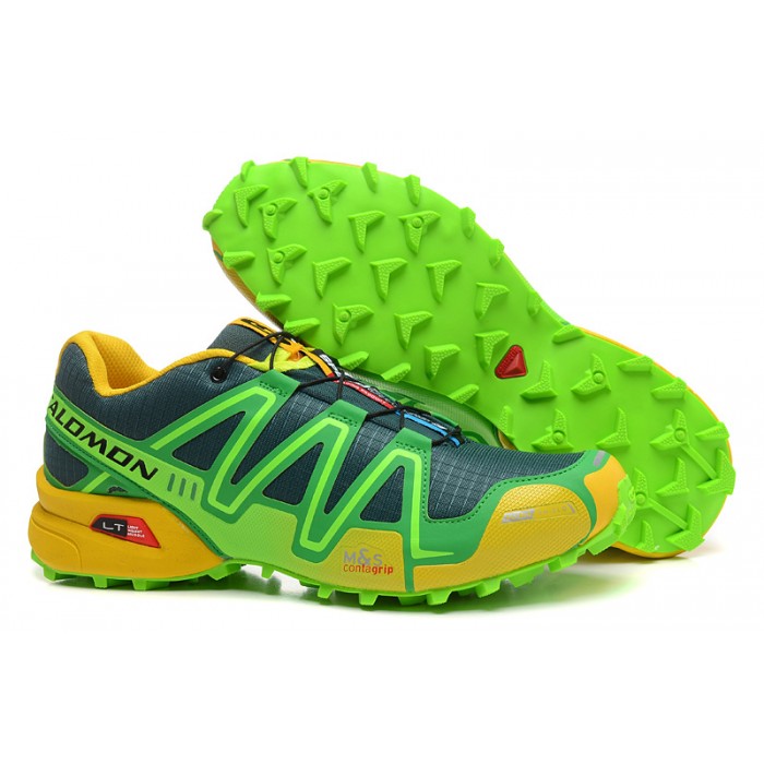 trække tag et billede Få Men's Salomon Speedcross 3 CS Trail Running Shoes Green Yellow-Salomon  Speedcross 3 Available To Buy Online