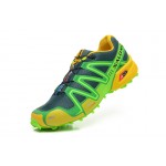 Men's Salomon Speedcross 3 CS Trail Running Shoes In Green Yellow