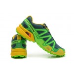 Men's Salomon Speedcross 3 CS Trail Running Shoes In Green Yellow