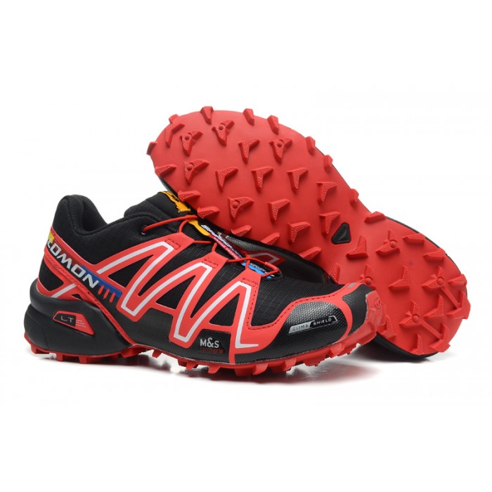 Men's Salomon Speedcross 3 CS Trail Running Shoes Red Black-Salomon ...