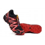 Men's Salomon Speedcross 3 CS Trail Running Shoes In Red Black