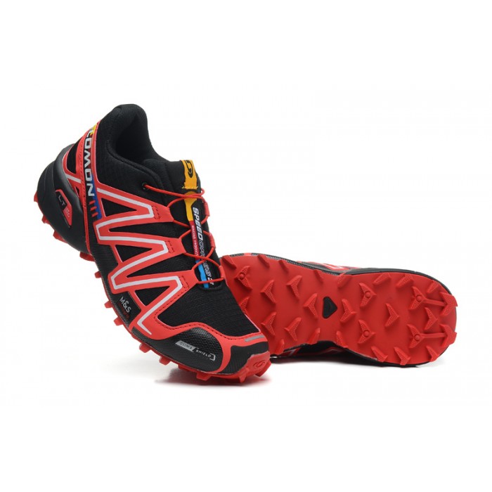 Men's Salomon Speedcross 3 CS Trail Running Shoes Red Black-Salomon Speedcross 3 bindings