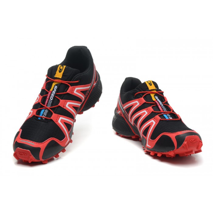 Men's Salomon Speedcross 3 CS Trail Running Shoes Red Black-Salomon ...