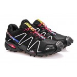 Men's Salomon Speedcross 3 CS Trail Running Shoes In Silver Black