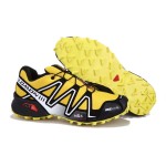 Men's Salomon Speedcross 3 CS Trail Running Shoes In Yellow Silver