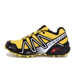 Men's Salomon Speedcross 3 CS Trail Running Shoes In Yellow Silver