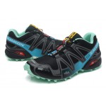 Women's Salomon Speedcross 3 CS Trail Running Shoes In Black Lake Blue