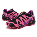 Women's Salomon Speedcross 3 CS Trail Running Shoes In Black Pink