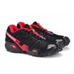 Women's Salomon Speedcross 3 CS Trail Running Shoes In Black Red
