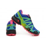 Women's Salomon Speedcross 3 CS Trail Running Shoes In Blue Green