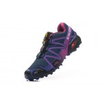 Women's Salomon Speedcross 3 CS Trail Running Shoes In Blue Purple