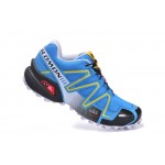 Women's Salomon Speedcross 3 CS Trail Running Shoes In Blue Yellow Black