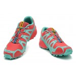 Women's Salomon Speedcross 3 CS Trail Running Shoes In Orange Lake Blue