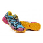 Women's Salomon Speedcross 3 CS Trail Running Shoes In Pink Yellow