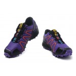 Women's Salomon Speedcross 3 CS Trail Running Shoes In Purple Black