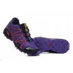 Women's Salomon Speedcross 3 CS Trail Running Shoes In Purple Black