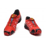 Women's Salomon Speedcross 3 CS Trail Running Shoes In Red Black