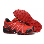Women's Salomon Speedcross 3 CS Trail Running Shoes In Red Black
