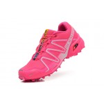 Women's Salomon Speedcross 3 CS Trail Running Shoes In Rose Red Silver