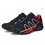 Men's Salomon Speedcross 4 Trail Running Shoes In Black Red