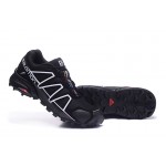 Men's Salomon Speedcross 4 Trail Running Shoes In Black White
