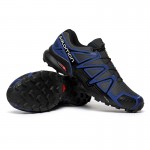 Men's Salomon Speedcross 4 Trail Running Shoes In Blue Black