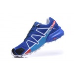 Men's Salomon Speedcross 4 Trail Running Shoes In Blue Blue