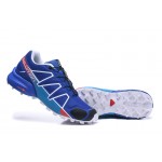 Men's Salomon Speedcross 4 Trail Running Shoes In Blue Blue
