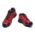 Men's Salomon Speedcross 4 Trail Running Shoes In Red Black