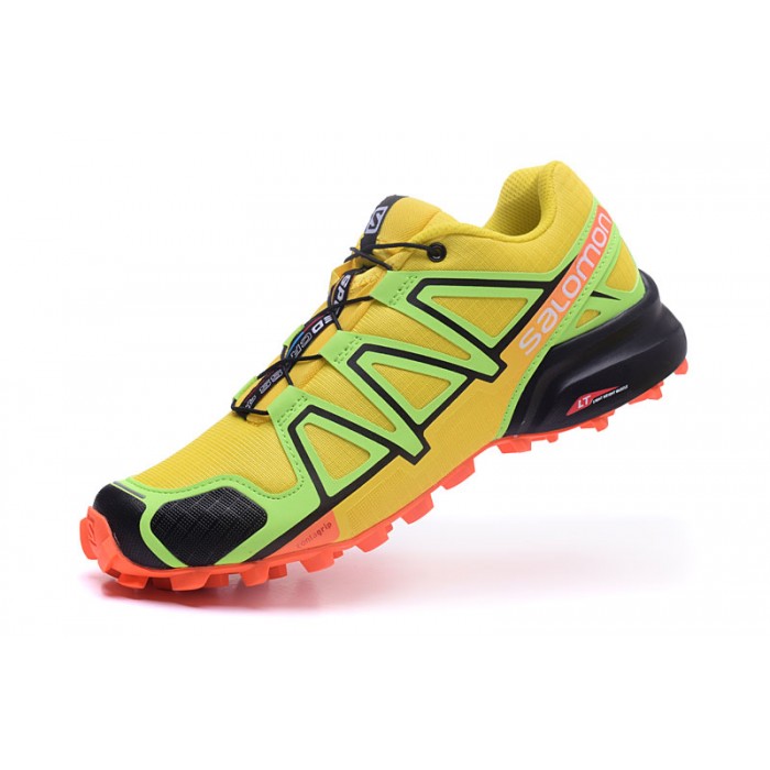 Men's Salomon Speedcross 4 Trail Running Shoes Yellow Orange-Salomon ...