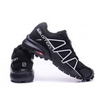 Women's Salomon Speedcross 4 Trail Running Shoes In Black White