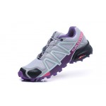 Women's Salomon Speedcross 4 Trail Running Shoes In Grey Purple